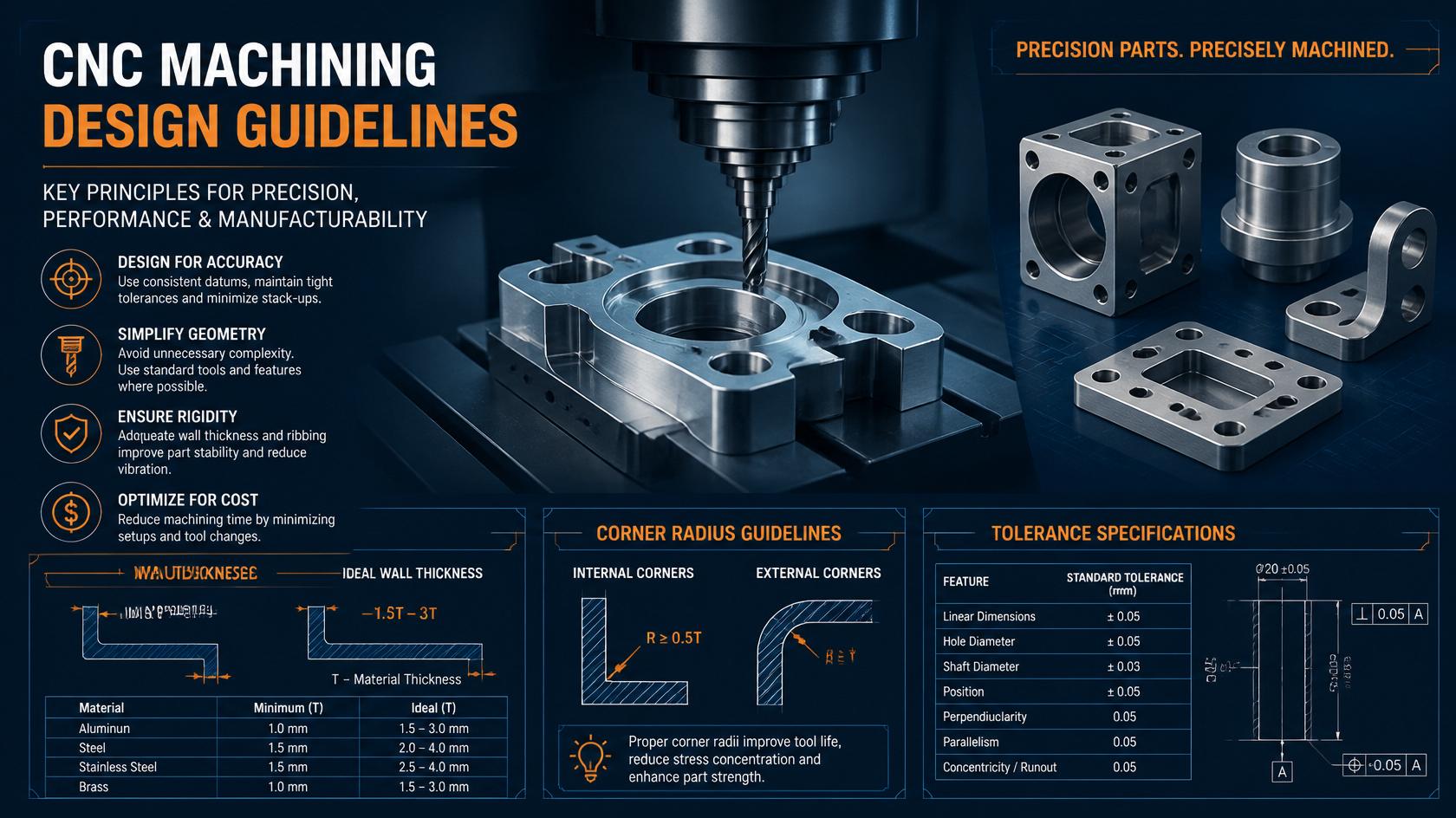 Common CNC machining design mistakes and correct design practices