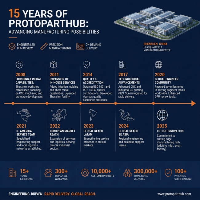 ProtoPartHub Company Timeline